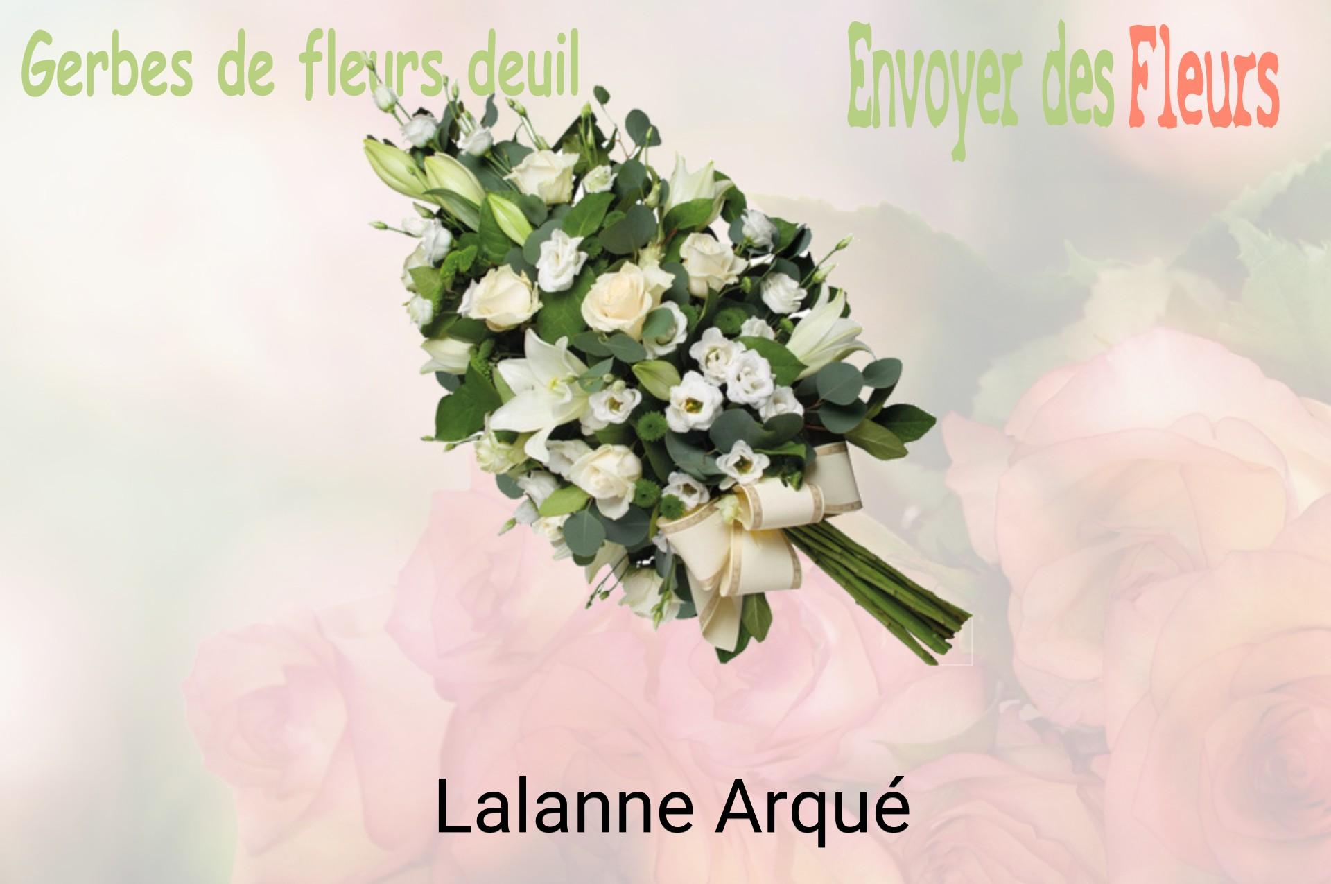 Gerbe de fleurs de deuil livrée à Lalanne-Arqué